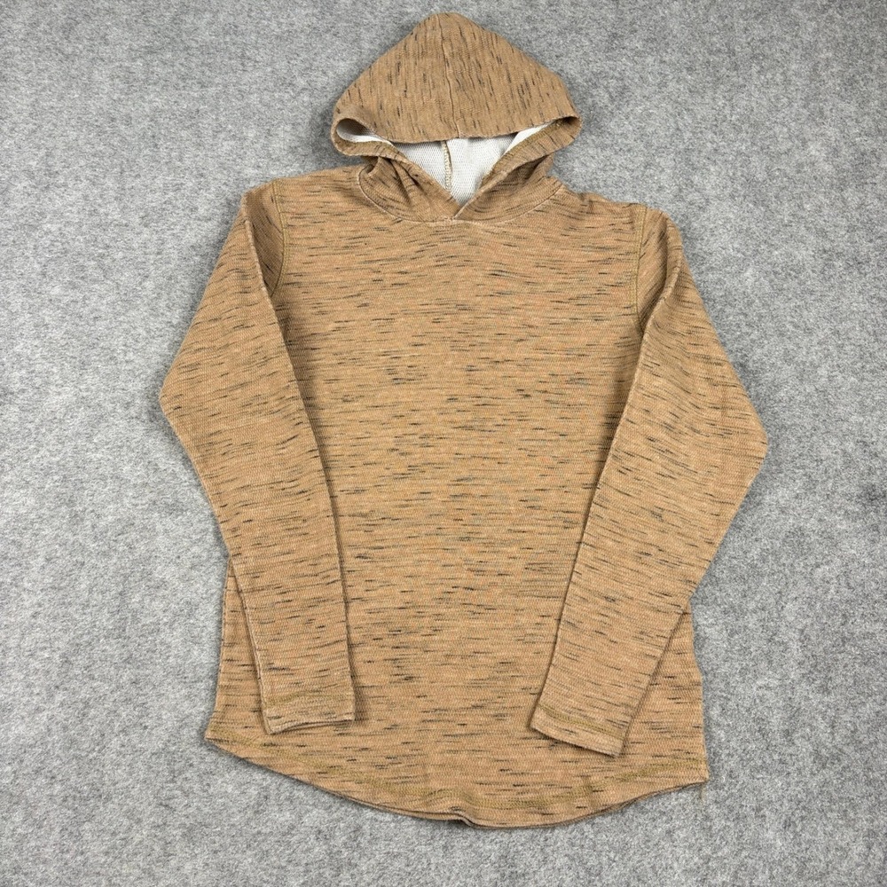 Y2K Company Eighty One Hoodie Mens‎ Small Brown Space Dye Textured 2000s Hoodie